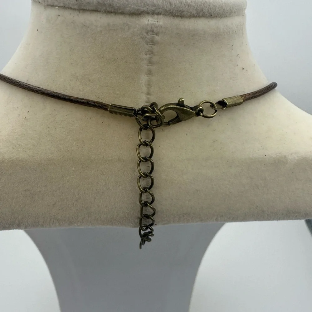 Rectangle Coral Fossil Pendant Necklace - Picture 7 of 14